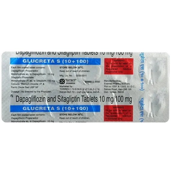 glucreta s 10/100mg tablet 10's